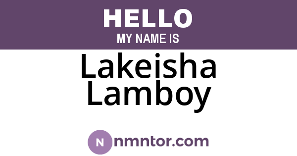 Lakeisha Lamboy