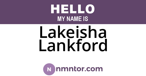 Lakeisha Lankford