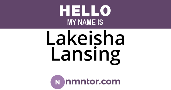 Lakeisha Lansing