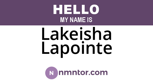 Lakeisha Lapointe