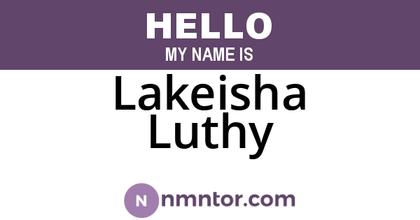 Lakeisha Luthy