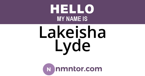 Lakeisha Lyde