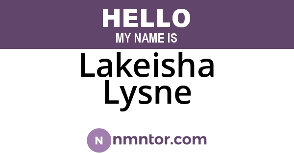 Lakeisha Lysne