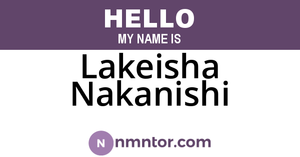 Lakeisha Nakanishi