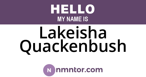 Lakeisha Quackenbush