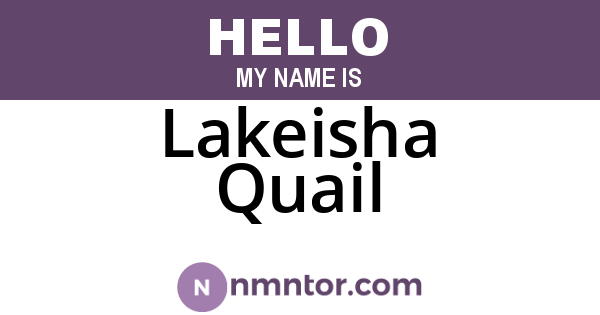 Lakeisha Quail