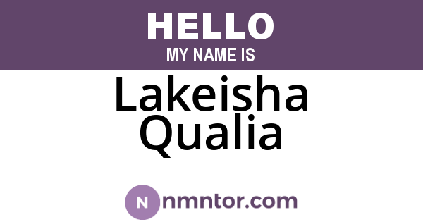 Lakeisha Qualia