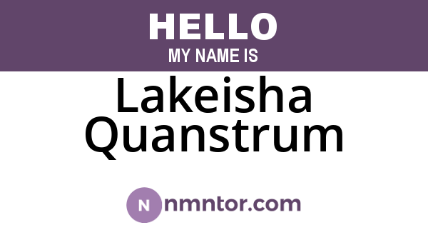 Lakeisha Quanstrum