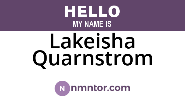 Lakeisha Quarnstrom