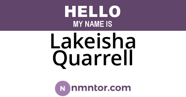 Lakeisha Quarrell