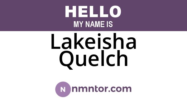 Lakeisha Quelch