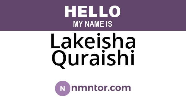 Lakeisha Quraishi