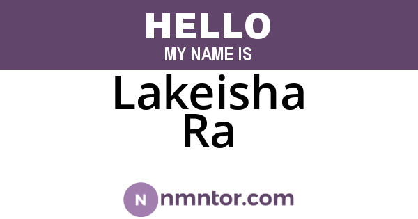 Lakeisha Ra