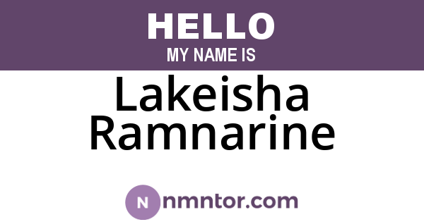 Lakeisha Ramnarine