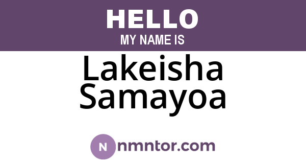 Lakeisha Samayoa
