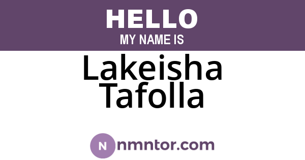 Lakeisha Tafolla