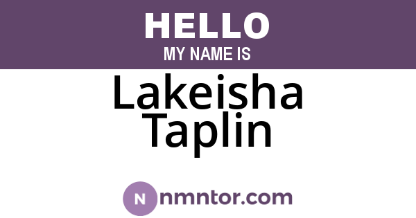 Lakeisha Taplin