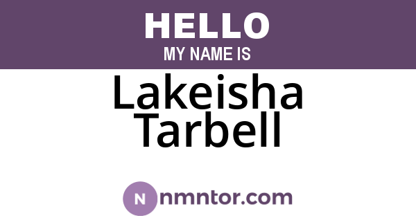 Lakeisha Tarbell