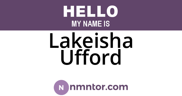 Lakeisha Ufford