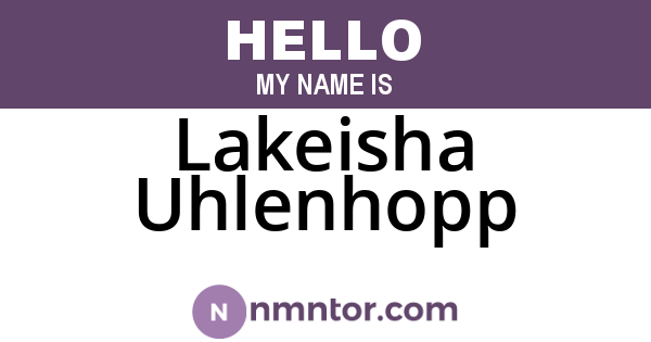 Lakeisha Uhlenhopp