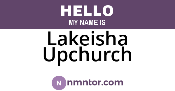 Lakeisha Upchurch