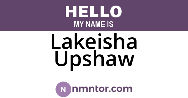Lakeisha Upshaw
