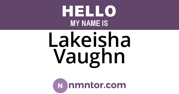 Lakeisha Vaughn