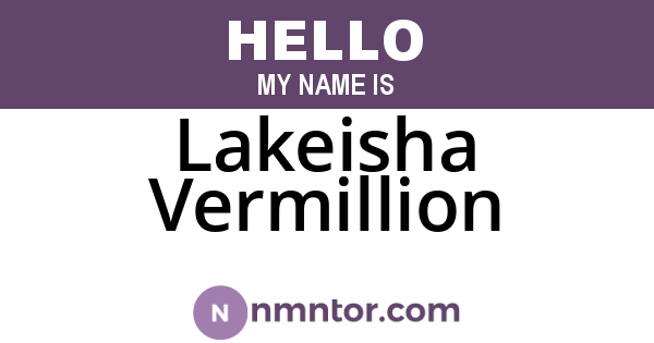 Lakeisha Vermillion