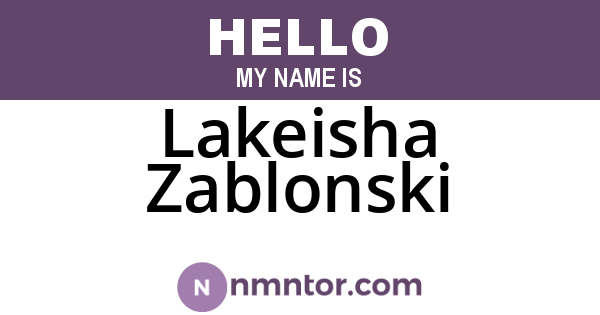 Lakeisha Zablonski