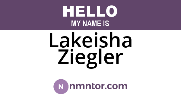 Lakeisha Ziegler