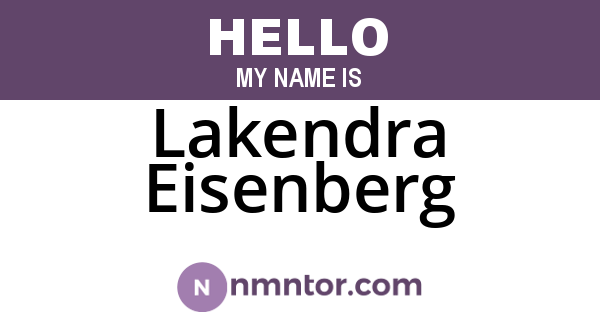 Lakendra Eisenberg