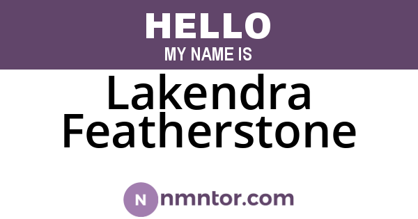 Lakendra Featherstone