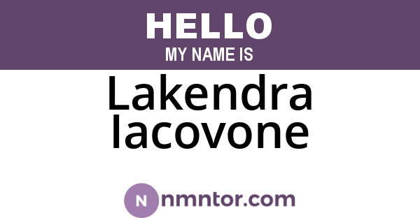 Lakendra Iacovone