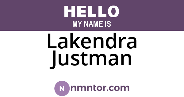 Lakendra Justman