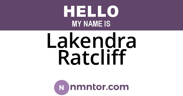 Lakendra Ratcliff