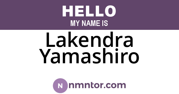 Lakendra Yamashiro