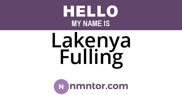 Lakenya Fulling