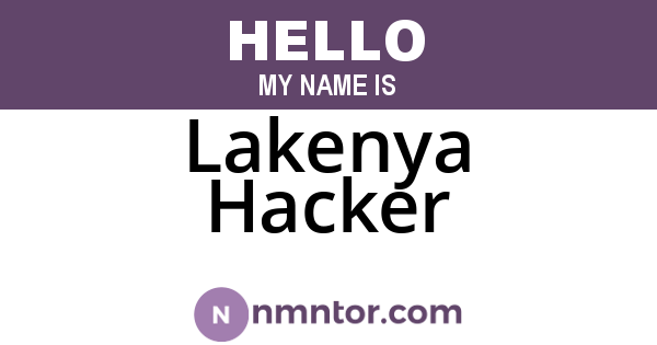 Lakenya Hacker