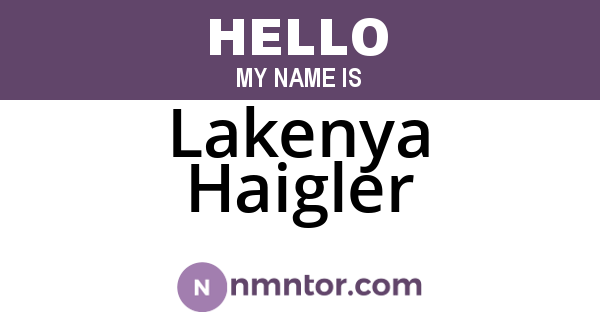 Lakenya Haigler