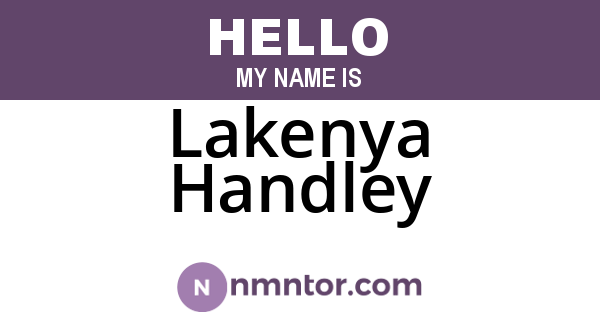Lakenya Handley