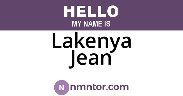 Lakenya Jean