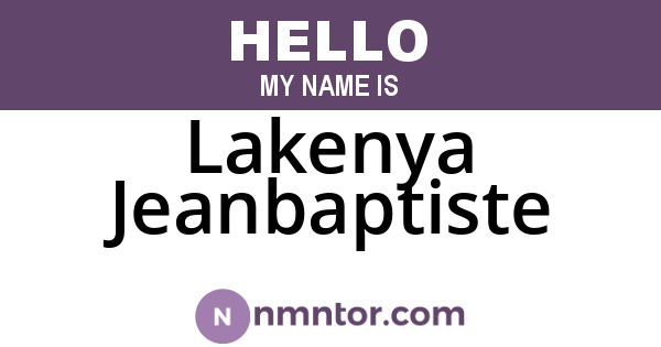 Lakenya Jeanbaptiste
