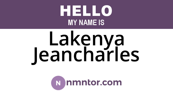 Lakenya Jeancharles