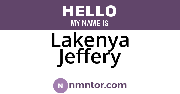 Lakenya Jeffery