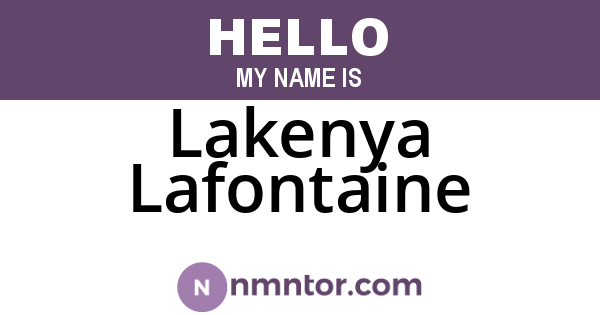 Lakenya Lafontaine