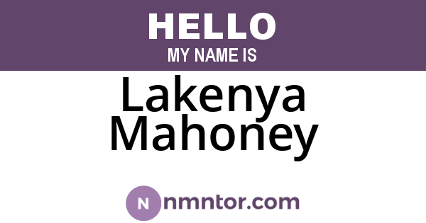 Lakenya Mahoney