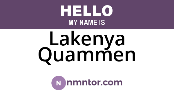 Lakenya Quammen
