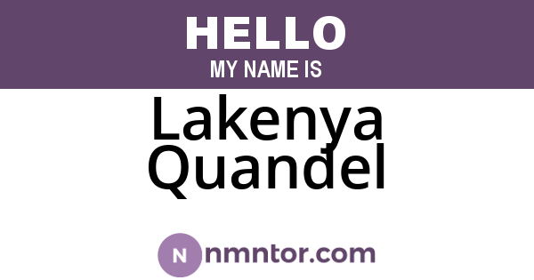 Lakenya Quandel