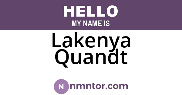 Lakenya Quandt