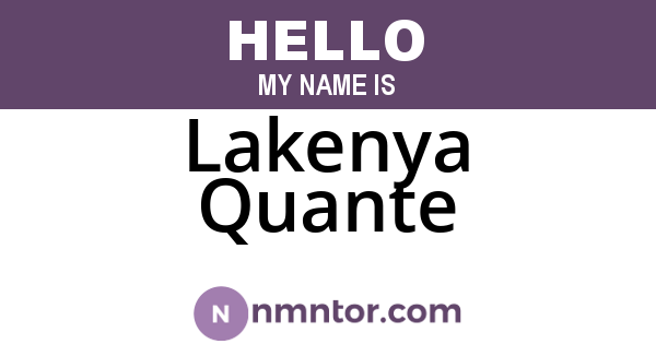 Lakenya Quante